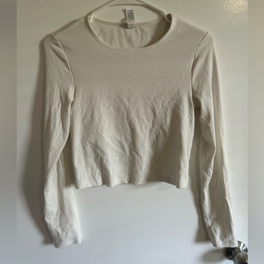 Women's White Long Sleeve Top
